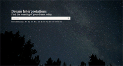 Desktop Screenshot of dreaminterpretationsguide.com